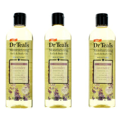 Soothing Lavender Essential Oil by Dr. Teal's, 3 Pack 8.8 oz Moisturizing Bath & Body Oil