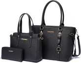 3PCS Purses for Women Tote Bag and Wallet Set Shoulder Satchel Handbags