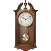 Bulova Saybrook Hardwood Pendulum Wall Clock - Warm Cherry Finish - Triple Chime
