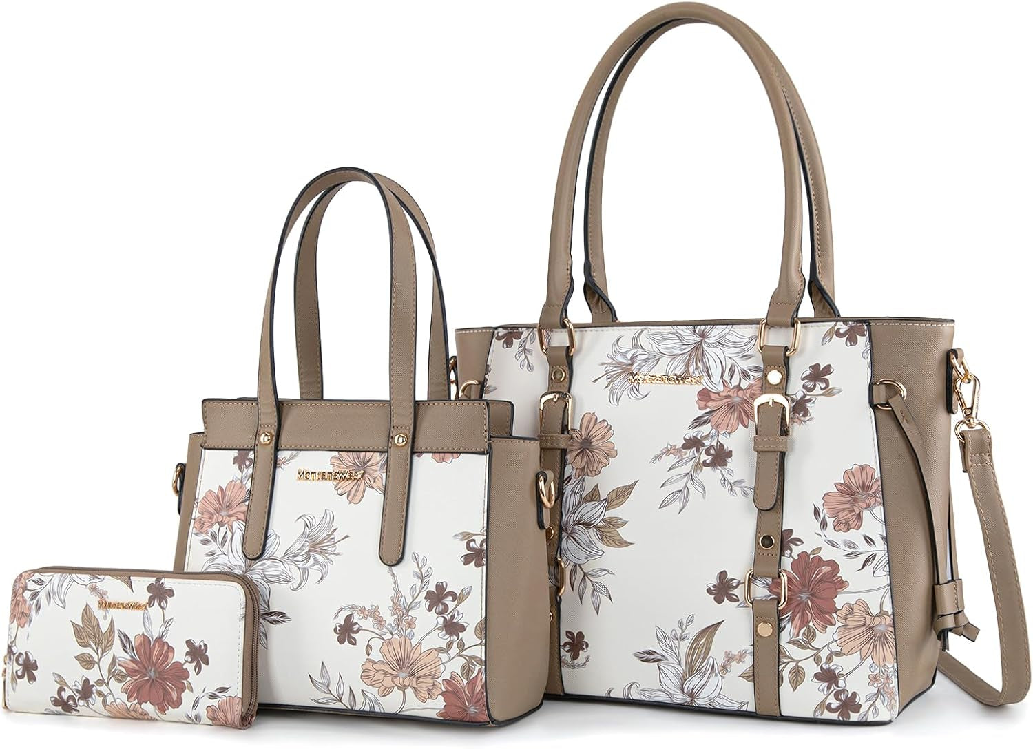 3PCS Purses for Women Tote Bag and Wallet Set Shoulder Satchel Handbags