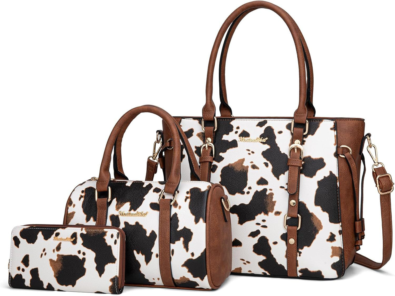 3PCS Purses for Women Tote Bag and Wallet Set Shoulder Satchel Handbags