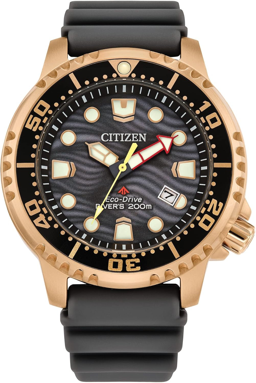Promaster Dive Eco-Drive Watch, 3-Hand Date, ISO Certified, Luminous Hands and Markers, Rotating Bezel