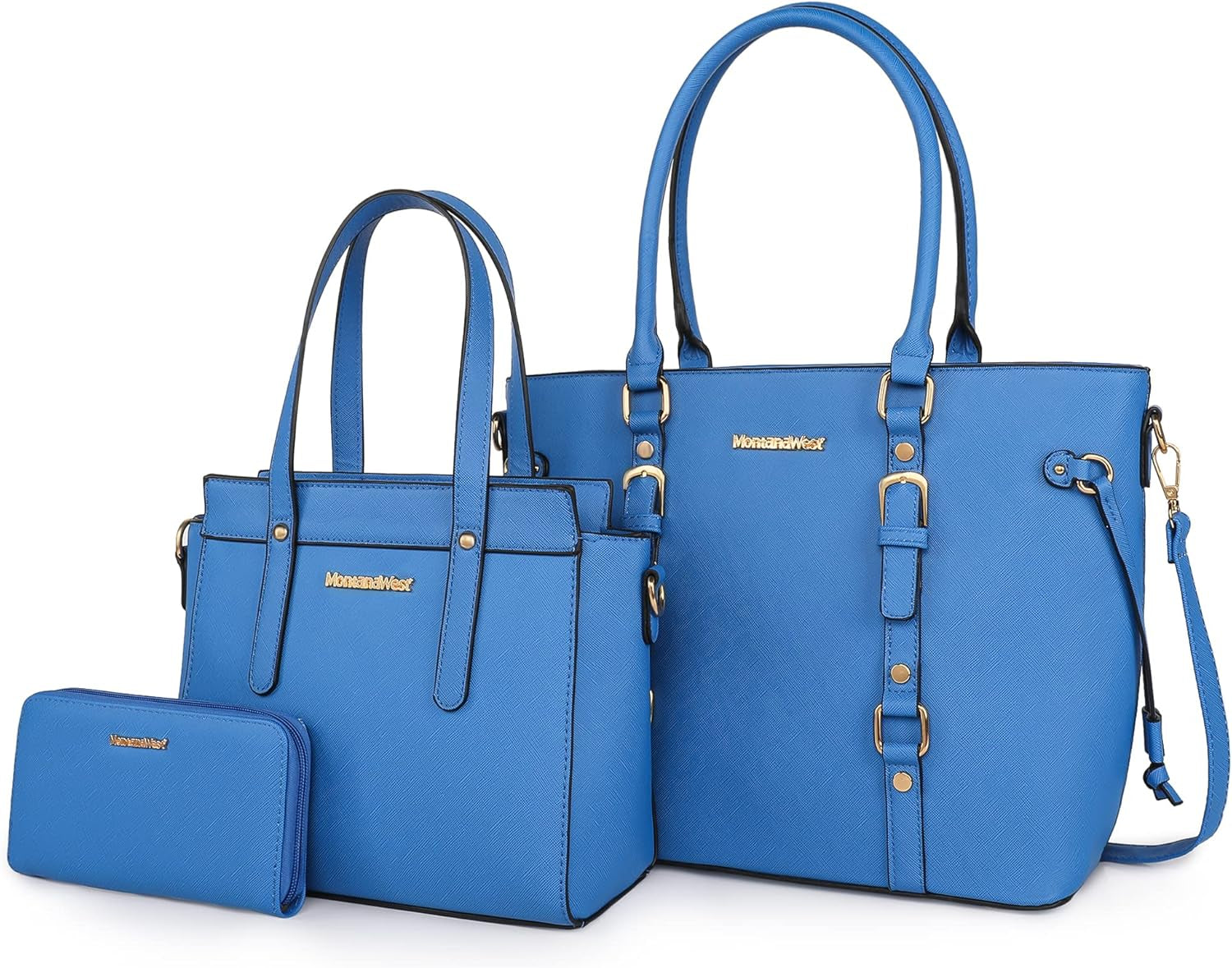 3PCS Purses for Women Tote Bag and Wallet Set Shoulder Satchel Handbags