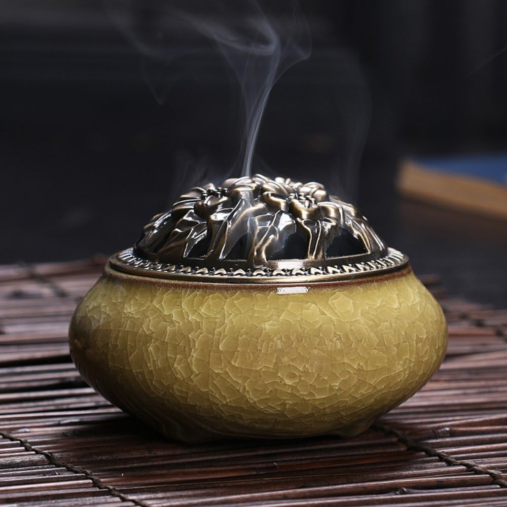 Ceramic Home Decoration Incense Sticks or Cones Burner Porcelain Incense Holder