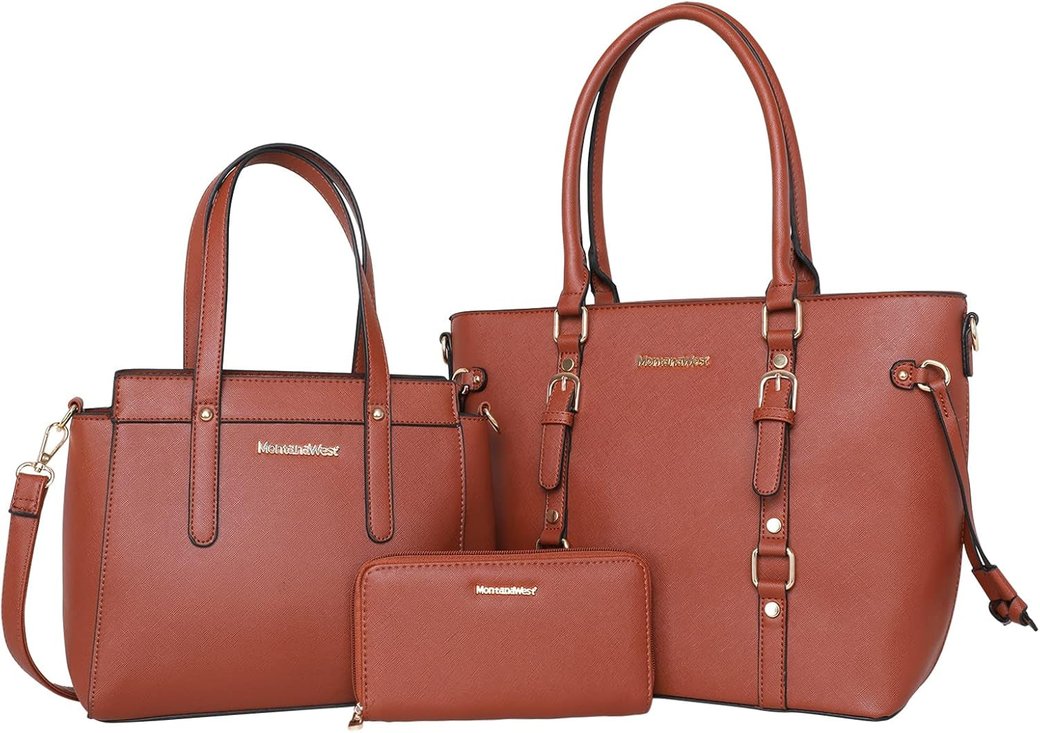 3PCS Purses for Women Tote Bag and Wallet Set Shoulder Satchel Handbags