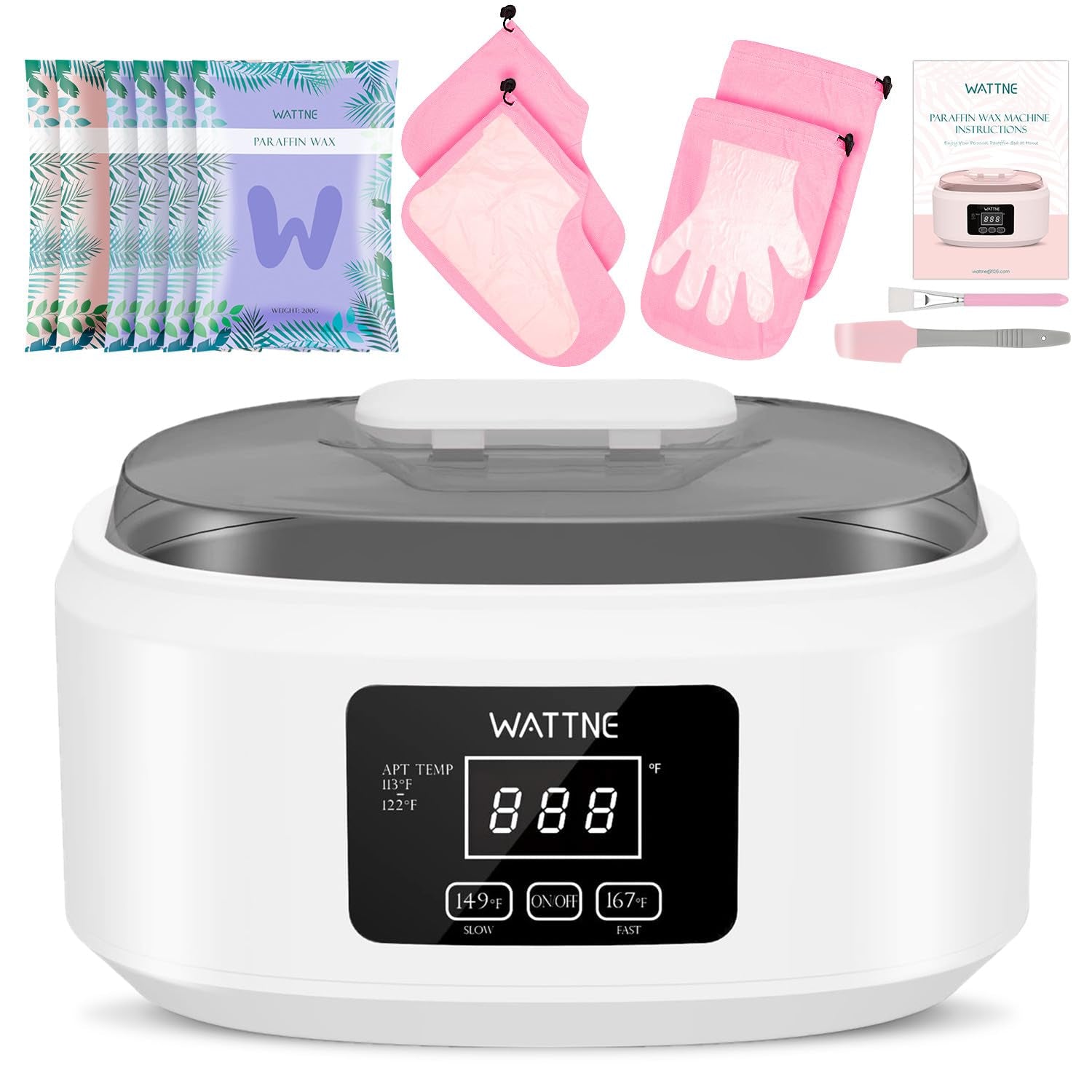 Paraffin Wax Machine for Hand and Feet -Paraffin Wax Warmer Moisturizing Kit Auto-Time and Keep Warm Paraffin Hand Wax Machine for Arthritis (Pink)