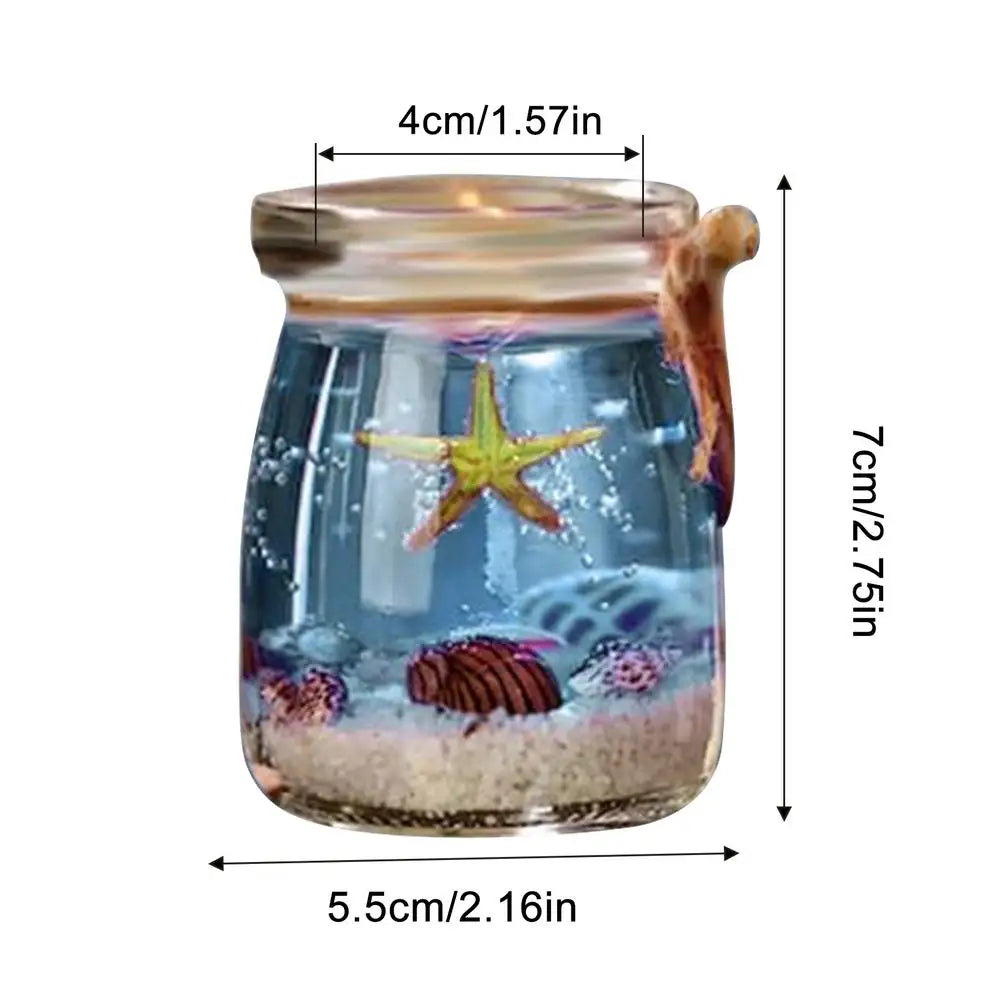 Scented Candles Sea Theme Gel Wax Home Air Freshener Aromatherapy Jar Candles Wedding Birthday Gift Home Decoration