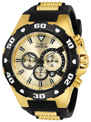 24682 Pro Diver Chronograph Men'S Black Polyurethane Watch