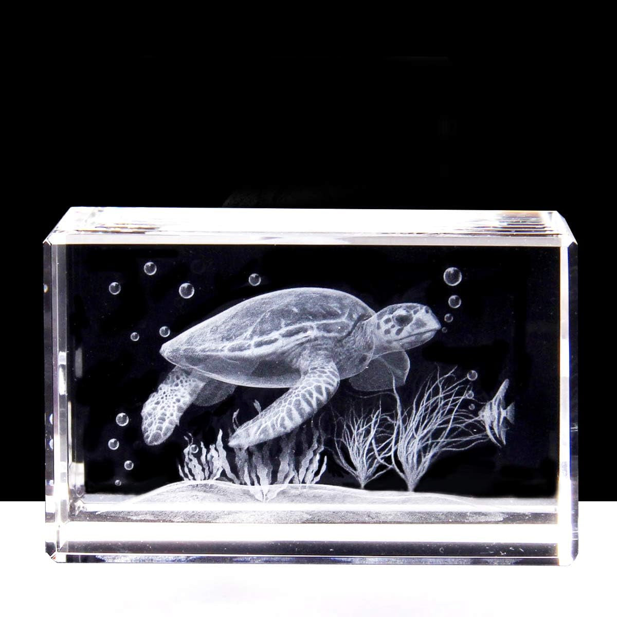 3D Eagle Paperweight(Laser Etched) in Crystal Glass Cube Birthday/Christmas Gifts(No Included LED Base)(3.1X2X2 Inch)