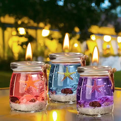 Scented Candles Sea Theme Gel Wax Home Air Freshener Aromatherapy Jar Candles Wedding Birthday Gift Home Decoration