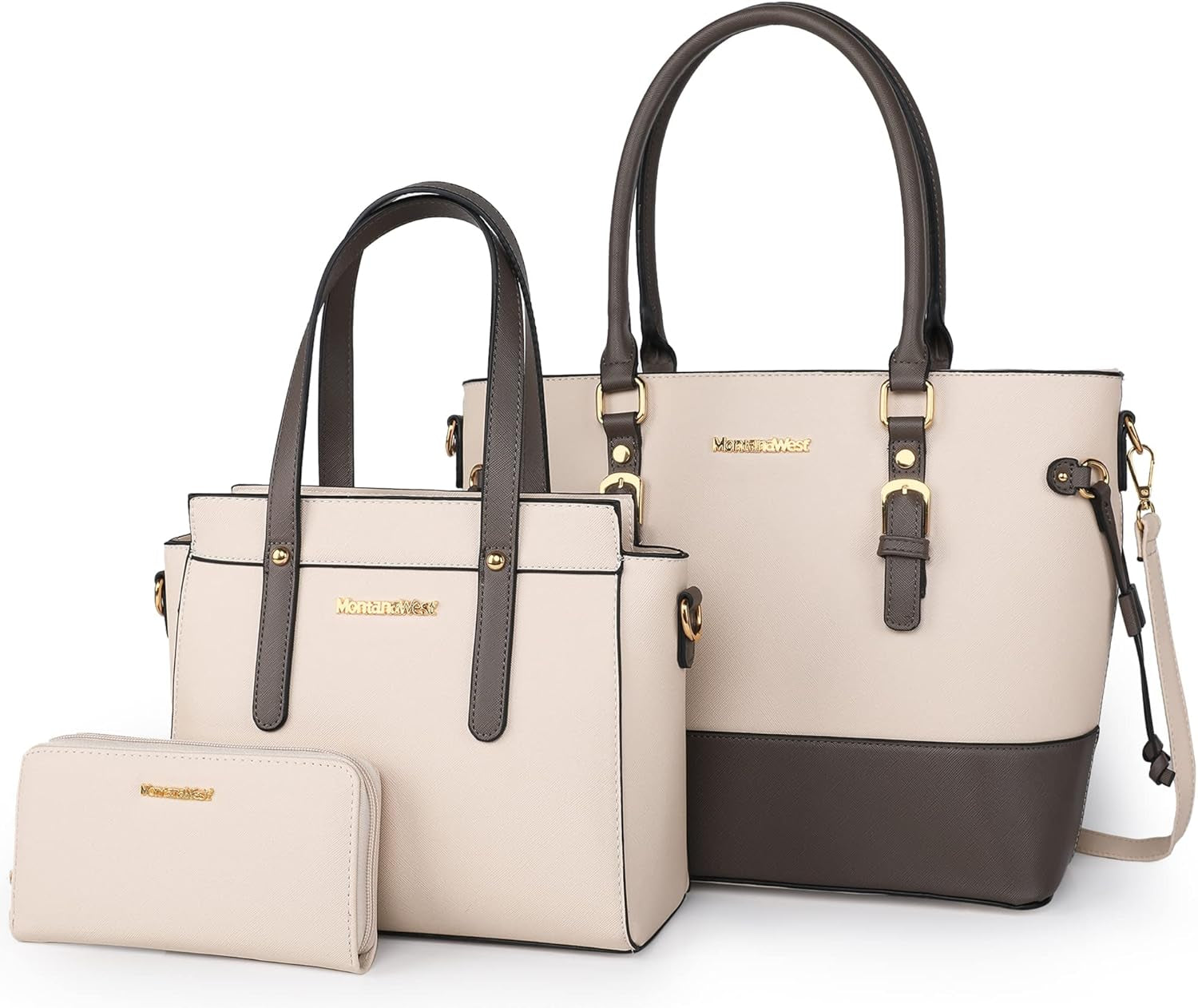 3PCS Purses for Women Tote Bag and Wallet Set Shoulder Satchel Handbags