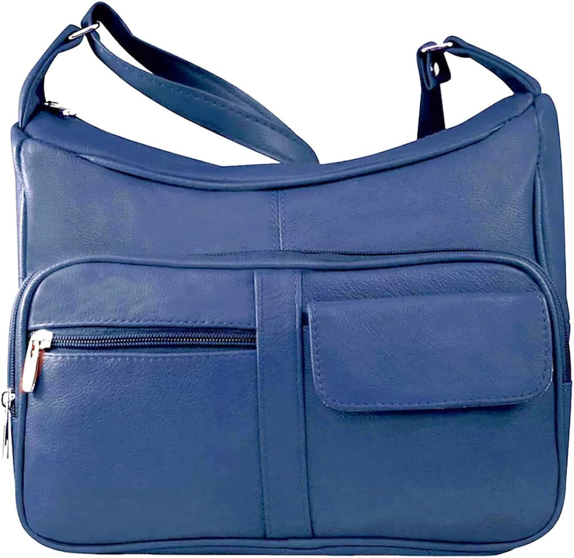 Medium Leather Handbag | Ladies Shoulder Bag | Organizer W Built in Wallet