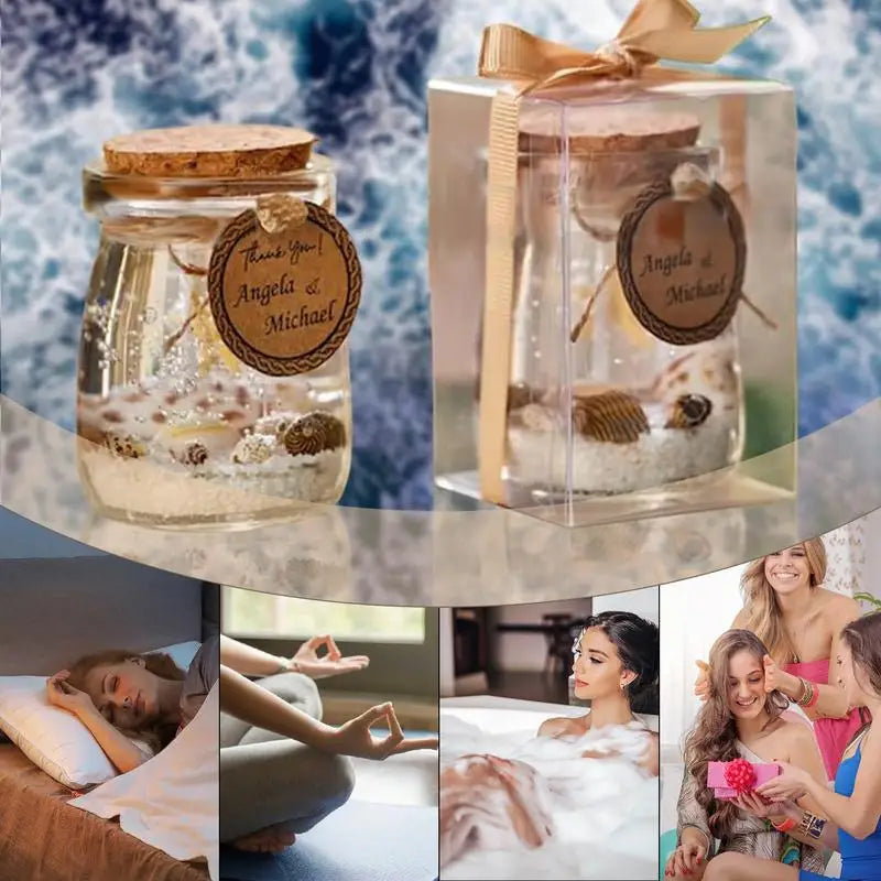 Scented Candles Sea Theme Gel Wax Home Air Freshener Aromatherapy Jar Candles Wedding Birthday Gift Home Decoration