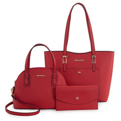 Women's 3-Piece Purse Set: Tote Bag, Handbag, and Wallet with Shoulder and Crossbody Options