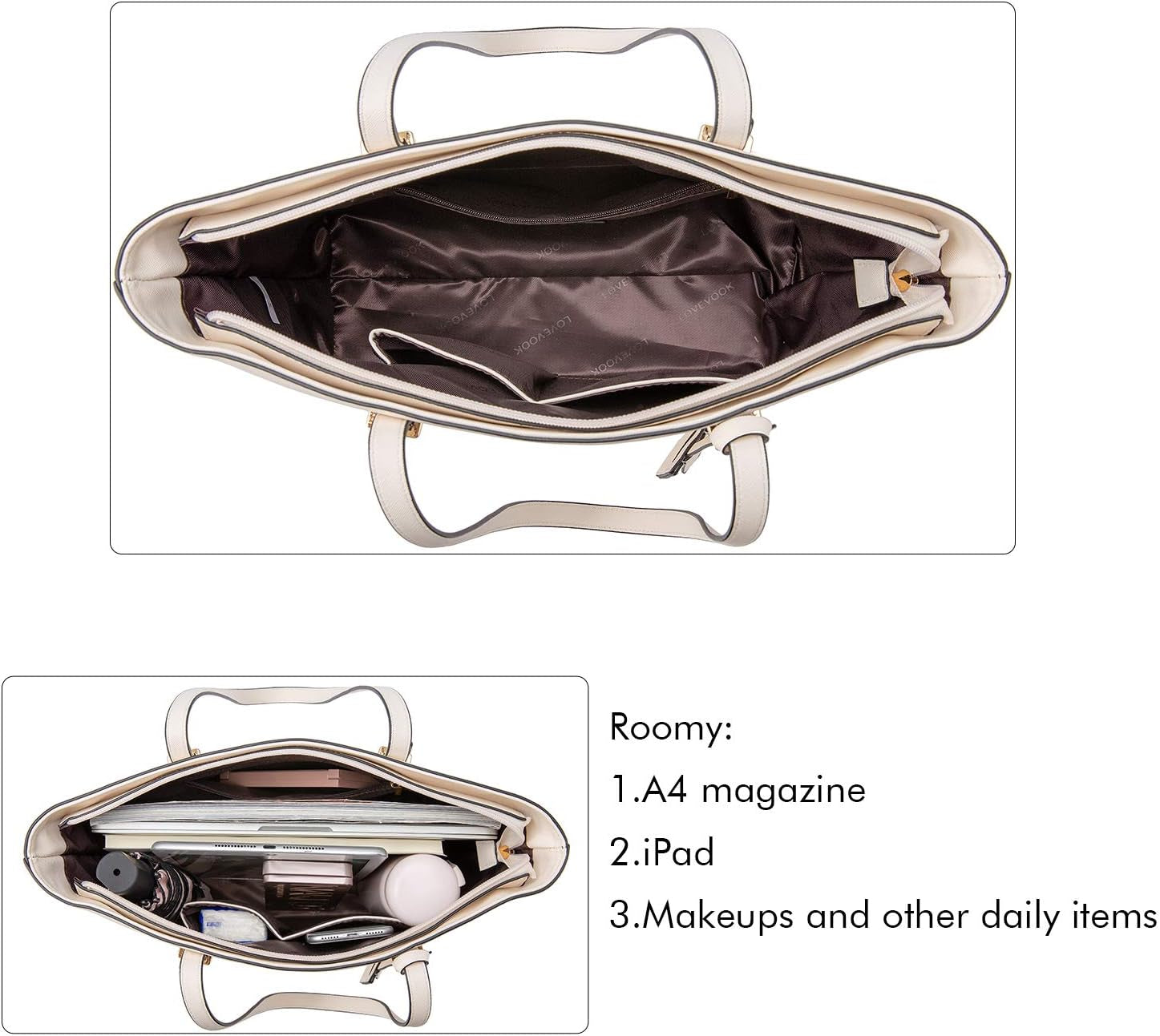 Handbags for Women Shoulder Bags Tote Satchel Hobo 3Pcs Purse Set