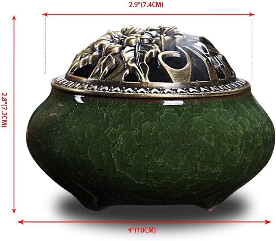 Ceramic Home Decoration Incense Sticks or Cones Burner Porcelain Incense Holder