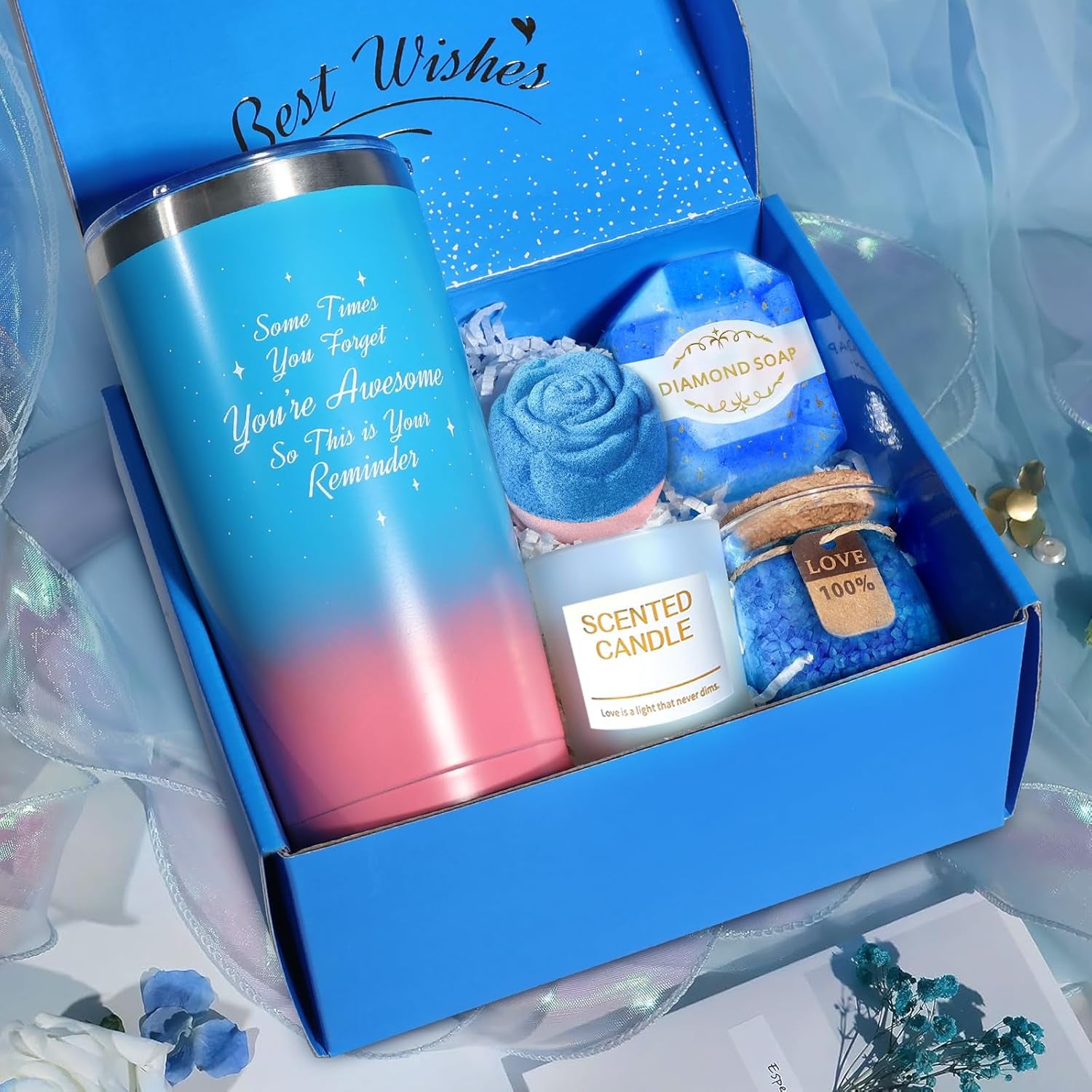 Elegant Spa Gift Baskets for Women - Perfect Birthday, Anniversary, and Thank You Gifts for Girlfriends, Sisters, Moms, and Best Friends
