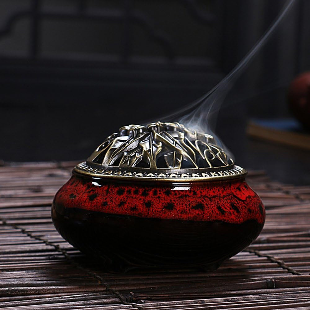 Ceramic Home Decoration Incense Sticks or Cones Burner Porcelain Incense Holder
