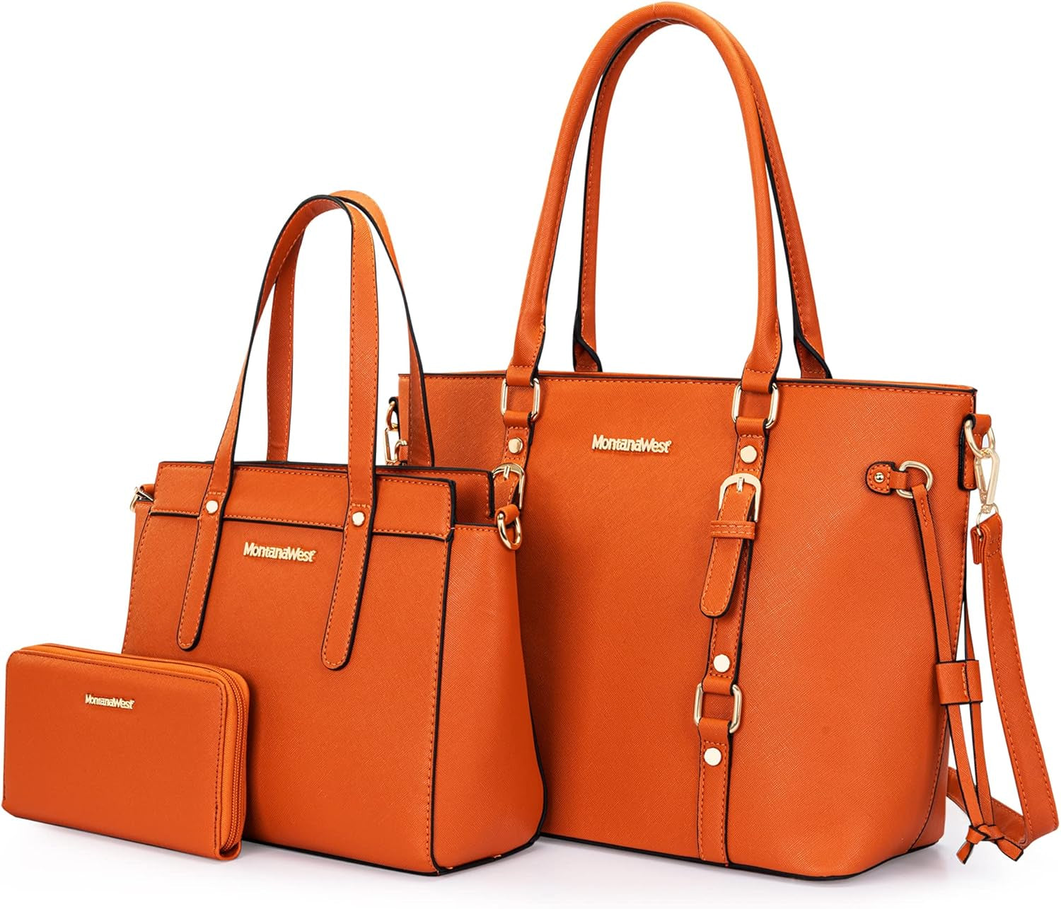 3PCS Purses for Women Tote Bag and Wallet Set Shoulder Satchel Handbags