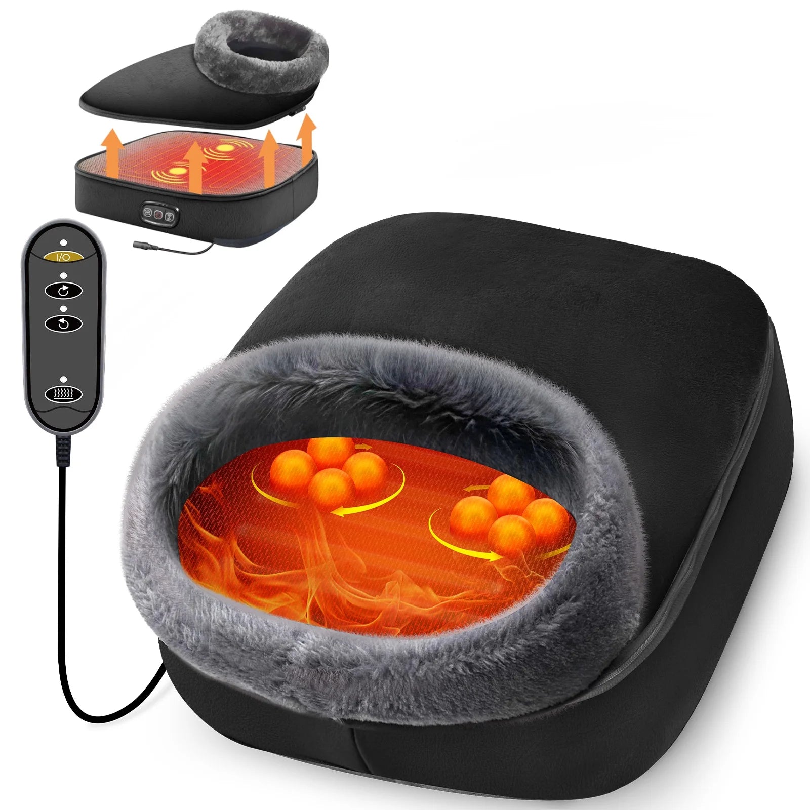 Shiatsu Foot Massager with Heat, Foot Warmer for Tired Blood Circulation, Size 13