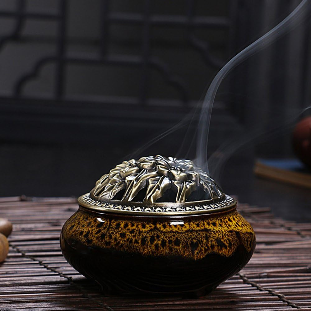 Ceramic Home Decoration Incense Sticks or Cones Burner Porcelain Incense Holder