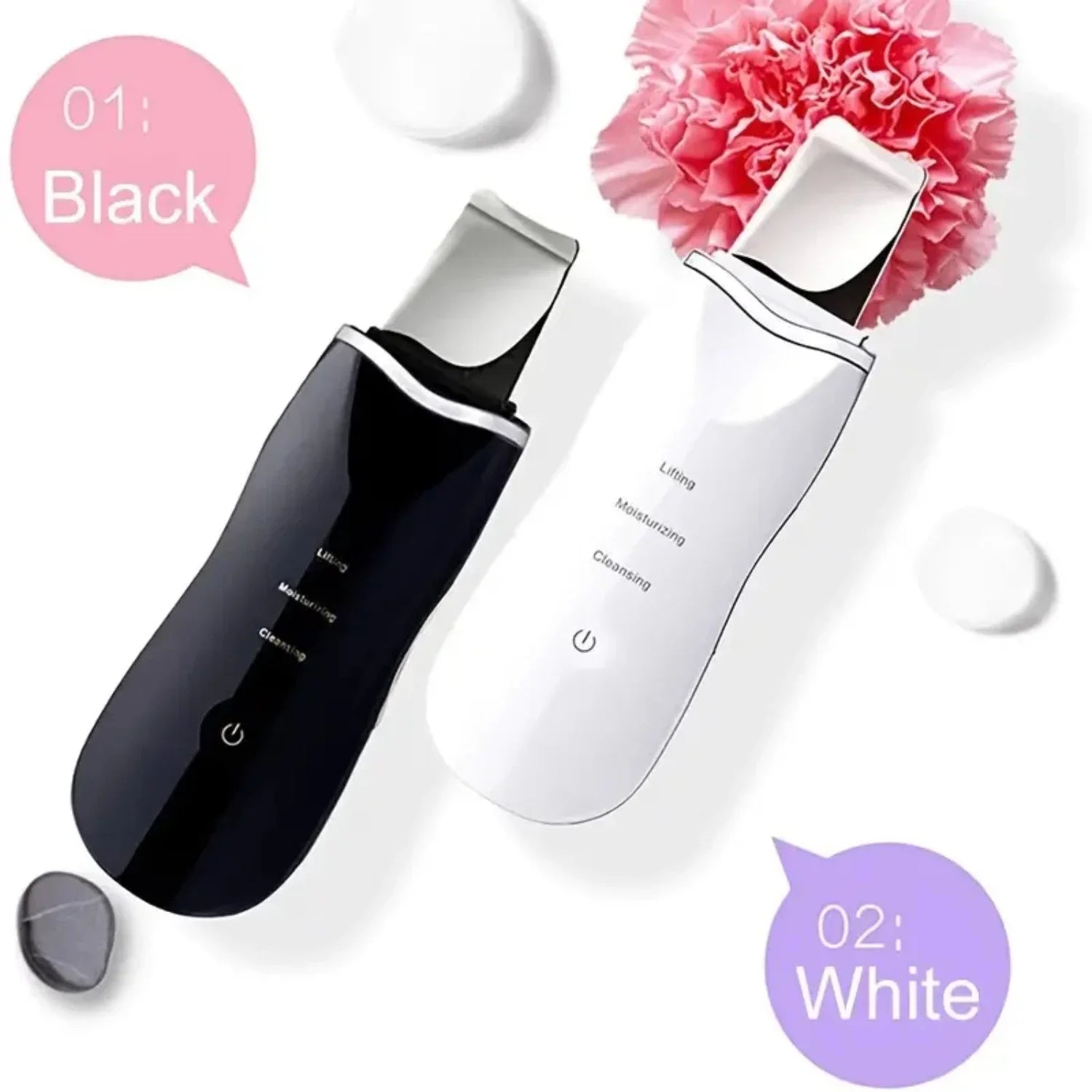 Ultra Portable Ultrasonic Deep Cleaning Face Scrubber for Beauty Personal Care - USB Rechargeable Skin Scrubber with Dermabrasio
