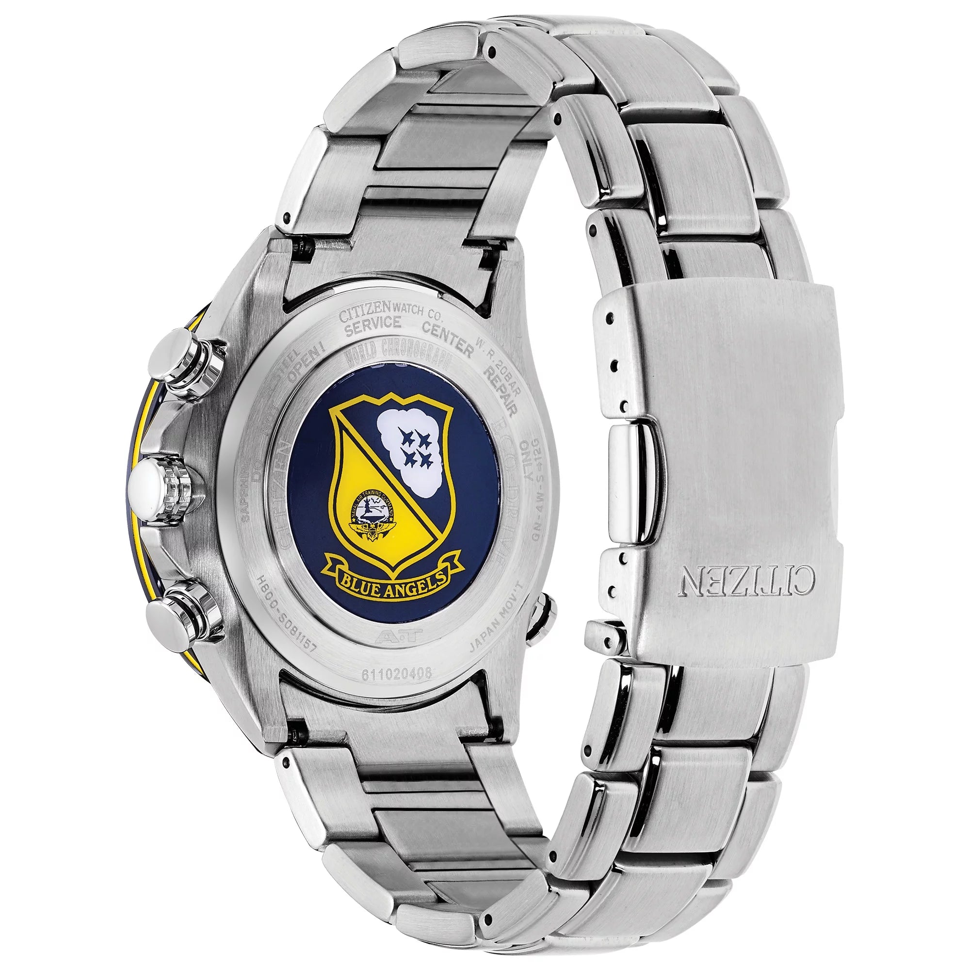 Men'S Eco-Drive Blue Angels World Chronograph A-T Watch AT8020-54L