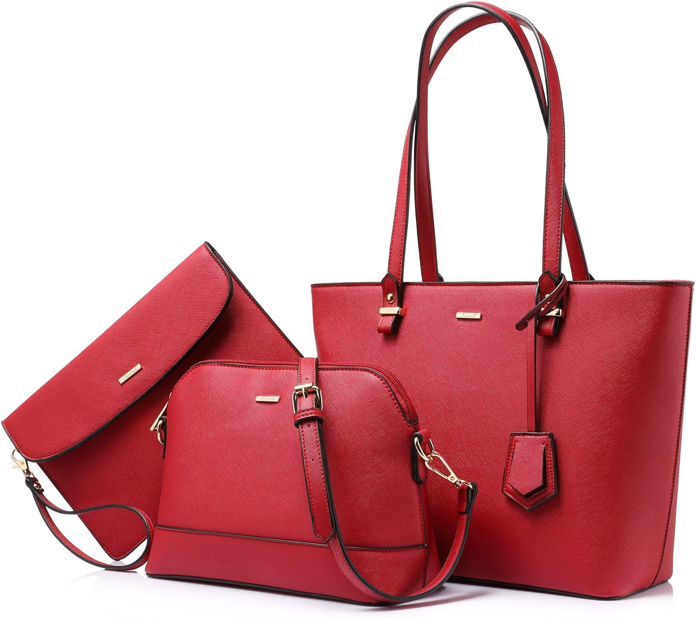 Handbags for Women Shoulder Bags Tote Satchel Hobo 3Pcs Purse Set