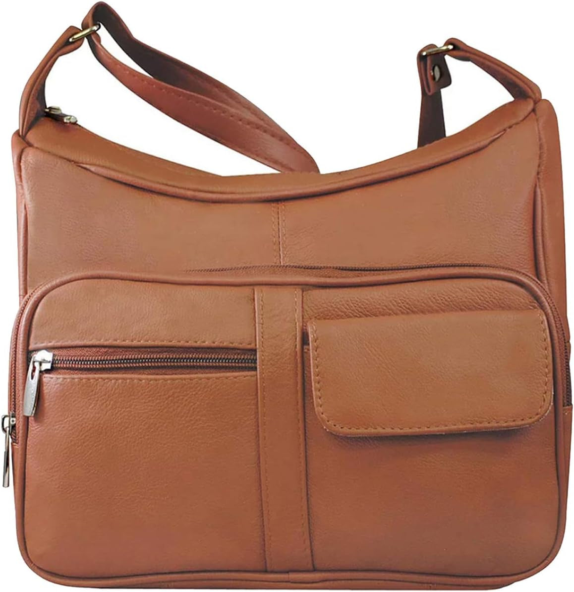 Medium Leather Handbag | Ladies Shoulder Bag | Organizer W Built in Wallet