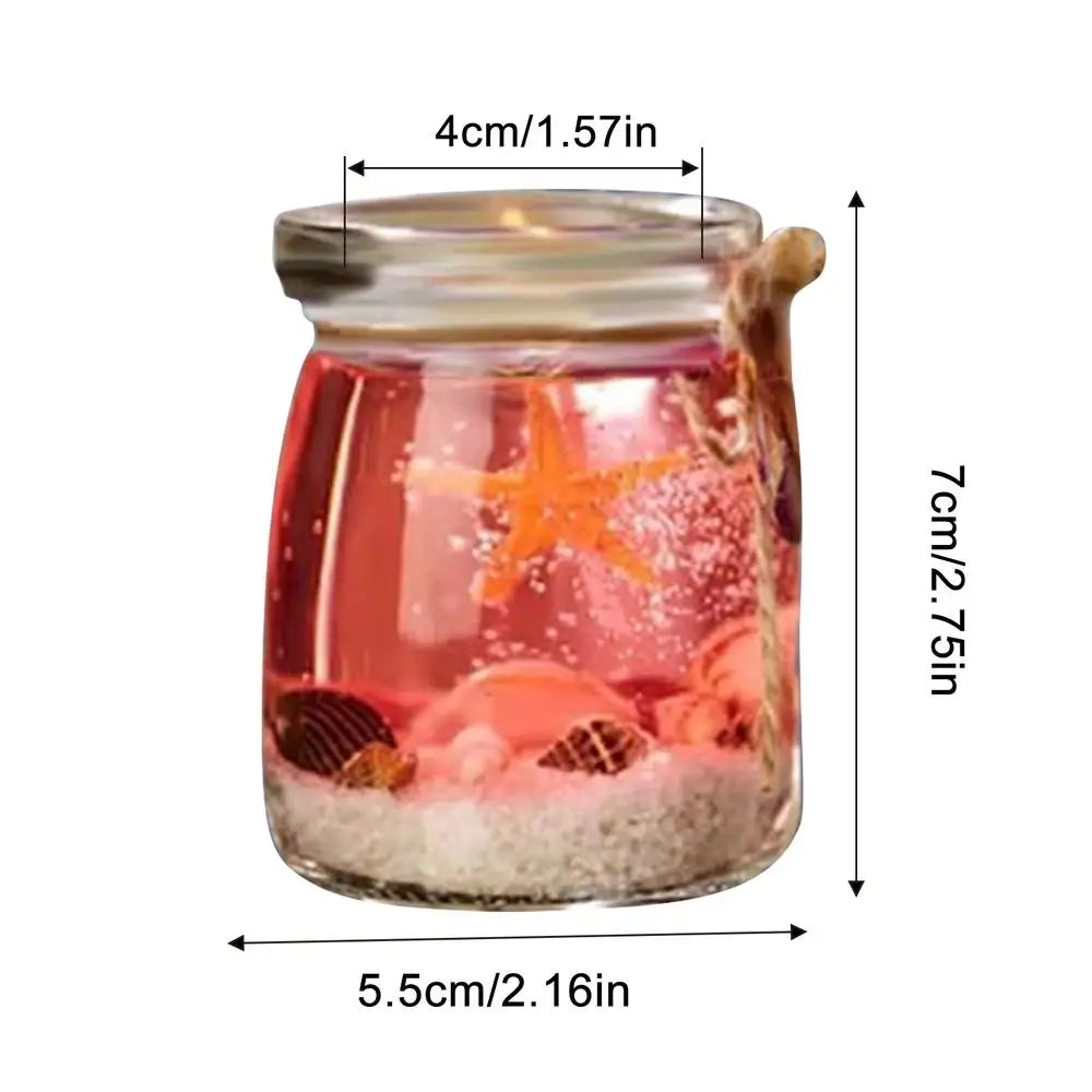 Scented Candles Sea Theme Gel Wax Home Air Freshener Aromatherapy Jar Candles Wedding Birthday Gift Home Decoration