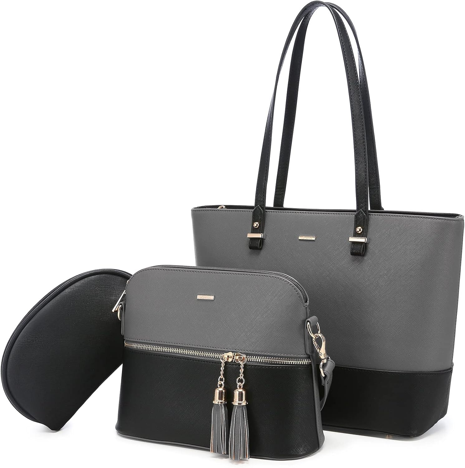 Handbags for Women Shoulder Bags Tote Satchel Hobo 3Pcs Purse Set