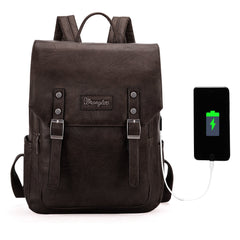 Wrangler Women's Leather Laptop Backpack Purse - Fashionable Pink and Coffee Design
