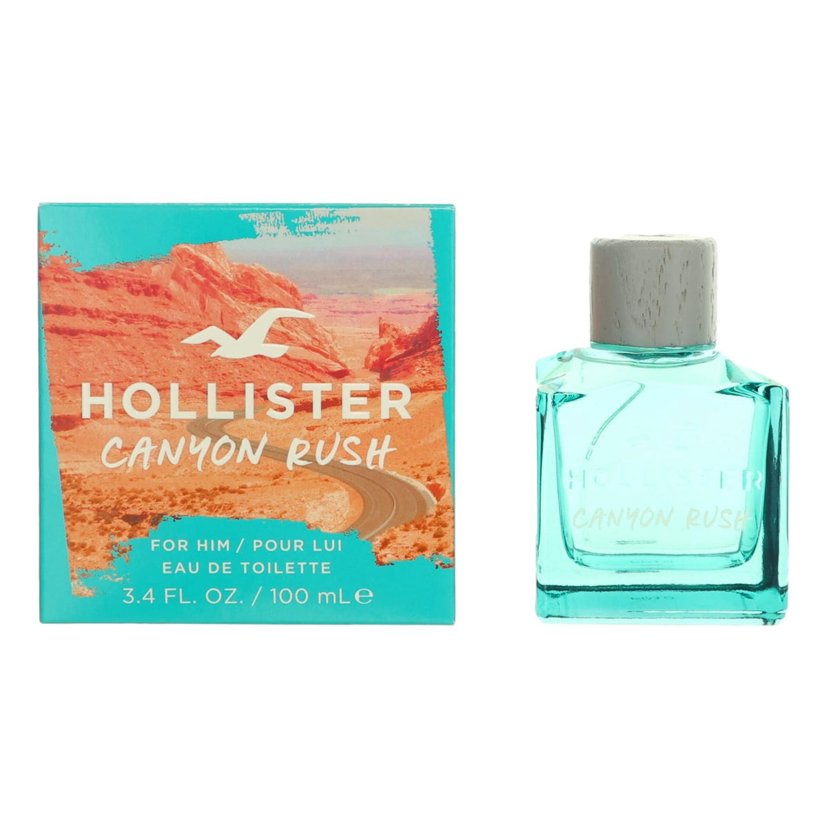 Canyon Rush by Hollister, 3.4 oz Eau de Toilette Spray for Men