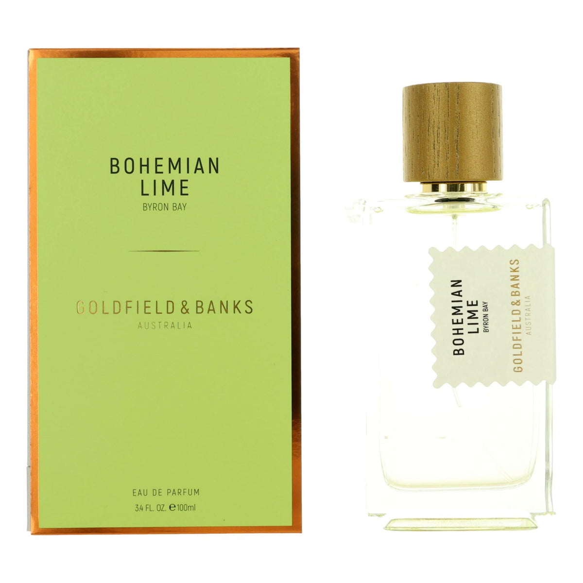 Bohemian Lime by Goldfield & Banks, 3.4 oz Eau de Parfum Spray for Unisex