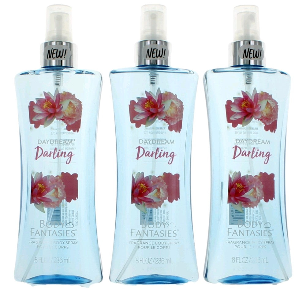 Daydream Darling by Body Fantasies, 3 Pack 8 oz Fragrance Body Spray for Women