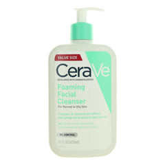 CeraVe Foaming Face Wash by CeraVe, 16 oz Facial Cleanser for Normal to Oily Skin