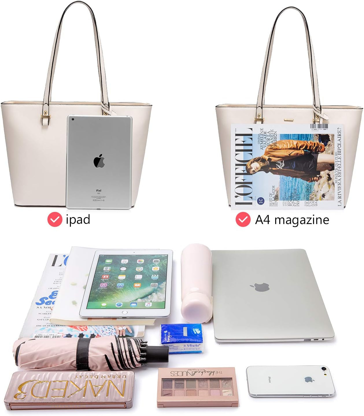 Handbags for Women Shoulder Bags Tote Satchel Hobo 3Pcs Purse Set