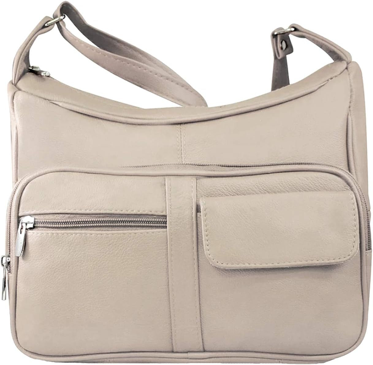 Medium Leather Handbag | Ladies Shoulder Bag | Organizer W Built in Wallet