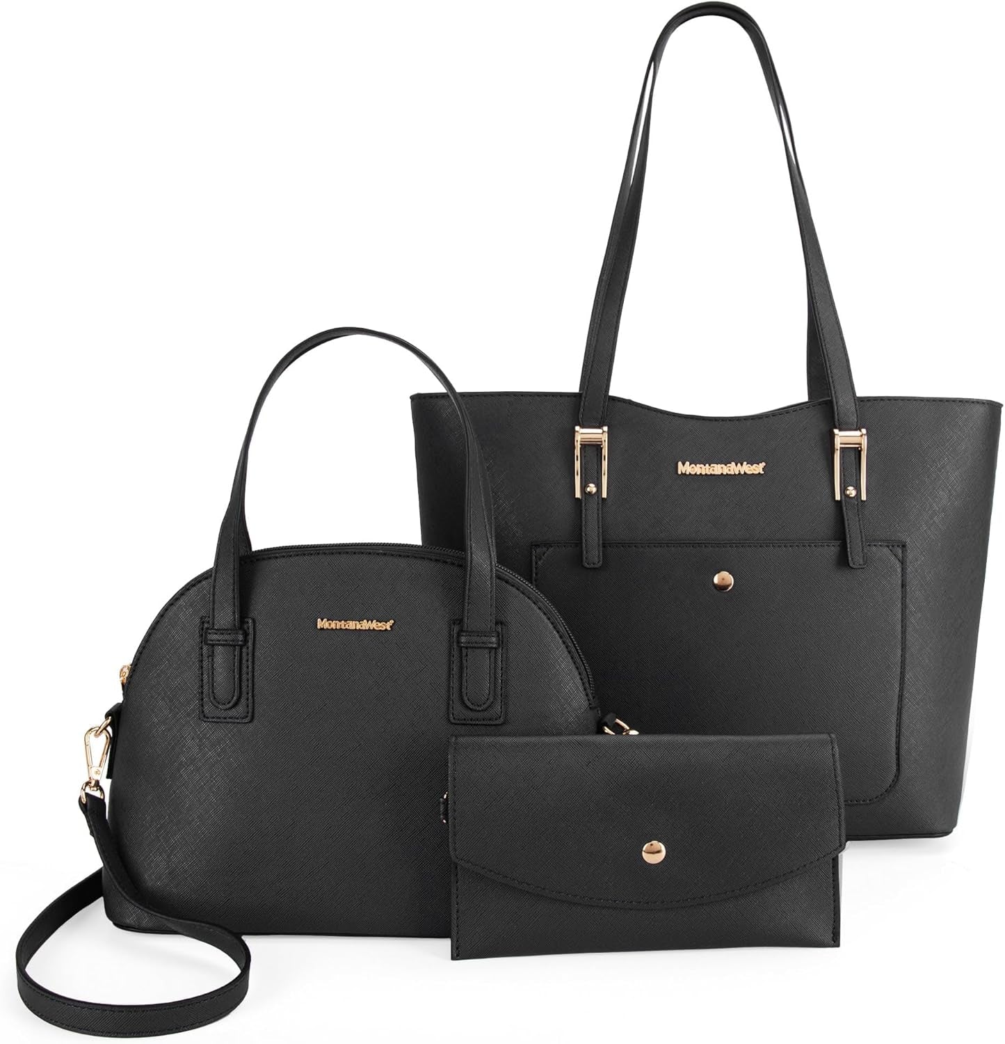 3PCS Purses for Women Tote Bag and Wallet Set Shoulder Satchel Handbags