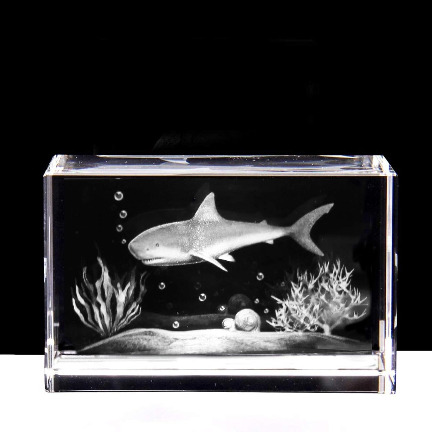 3D Eagle Paperweight(Laser Etched) in Crystal Glass Cube Birthday/Christmas Gifts(No Included LED Base)(3.1X2X2 Inch)