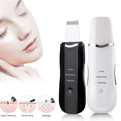 Ultra Portable Ultrasonic Deep Cleaning Face Scrubber for Beauty Personal Care - USB Rechargeable Skin Scrubber with Dermabrasio