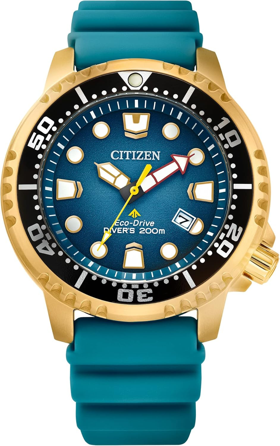 Promaster Dive Eco-Drive Watch, 3-Hand Date, ISO Certified, Luminous Hands and Markers, Rotating Bezel