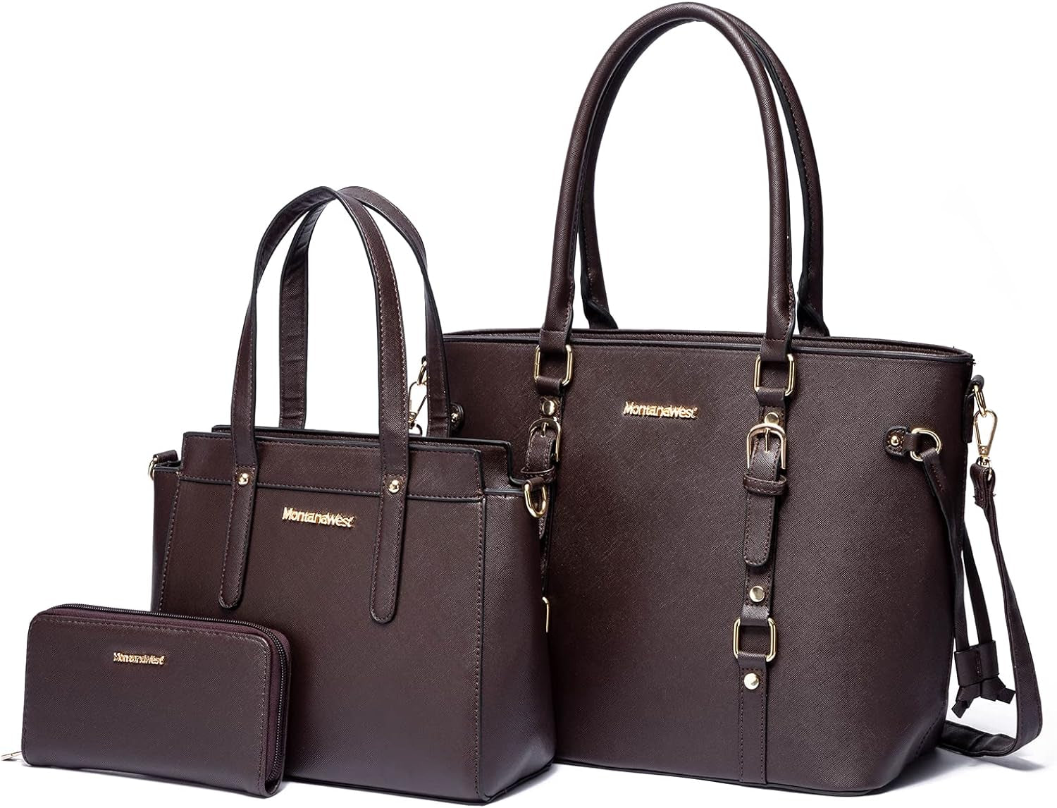 3PCS Purses for Women Tote Bag and Wallet Set Shoulder Satchel Handbags