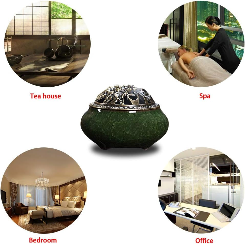 Ceramic Home Decoration Incense Sticks or Cones Burner Porcelain Incense Holder