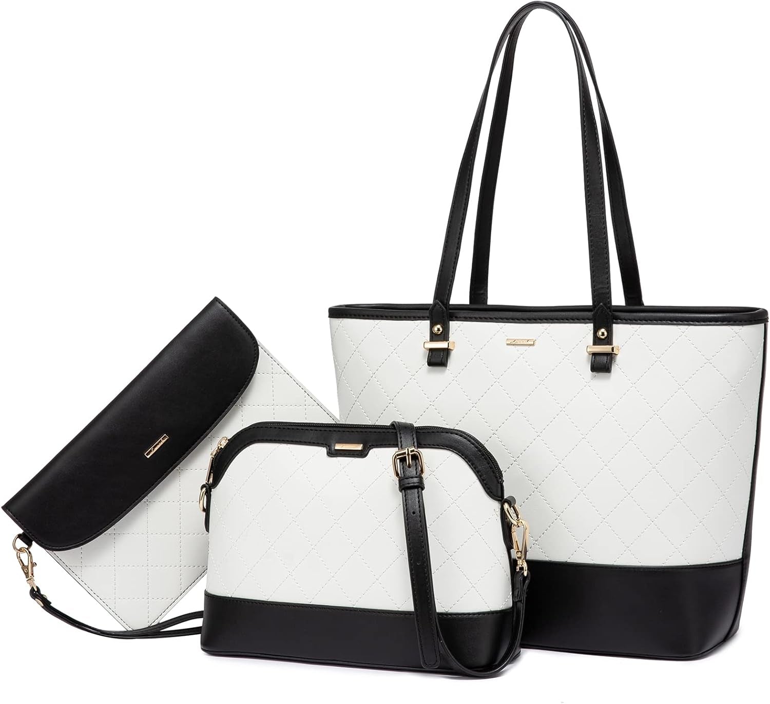 Handbags for Women Shoulder Bags Tote Satchel Hobo 3Pcs Purse Set