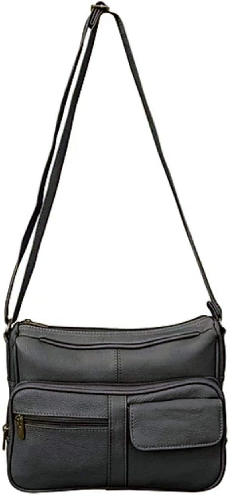 Medium Leather Handbag | Ladies Shoulder Bag | Organizer W Built in Wallet