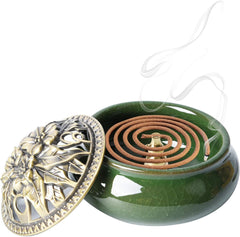 Ceramic Home Decoration Incense Sticks or Cones Burner Porcelain Incense Holder