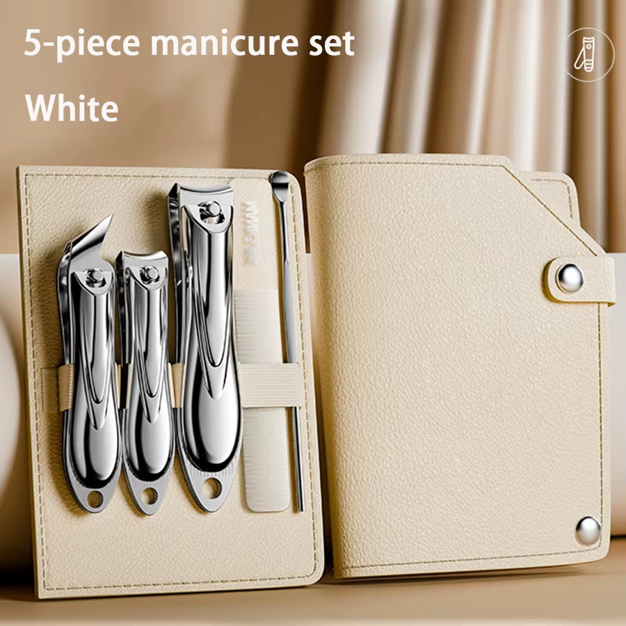 Manicure Set Personal Care Nail Clipper Kit 5 Pieces Nail Clipper Set Grooming Kit Gift for Relatives Friends Families Travel