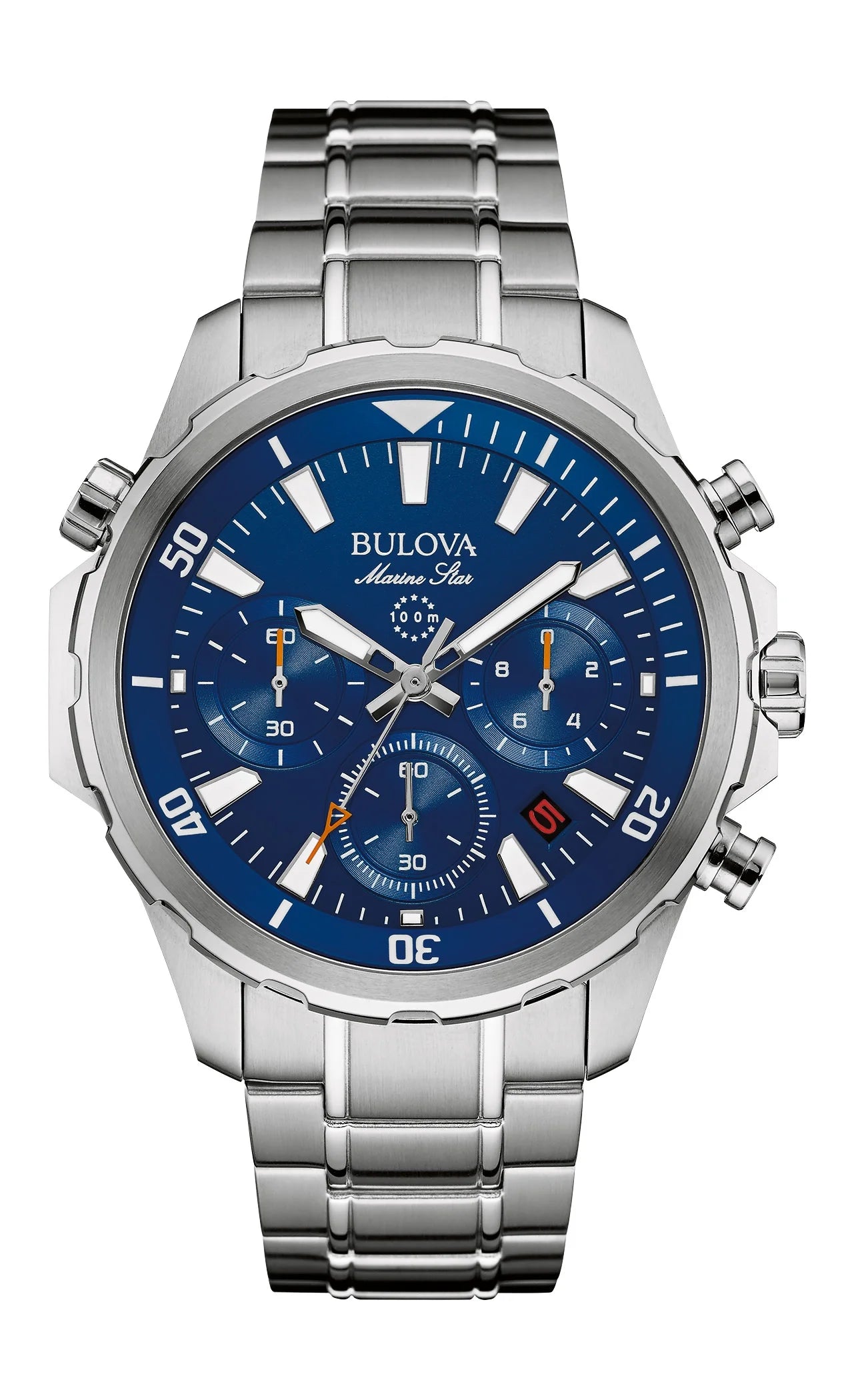Men'S Marine Star Stainless Steel Chronograph Watch